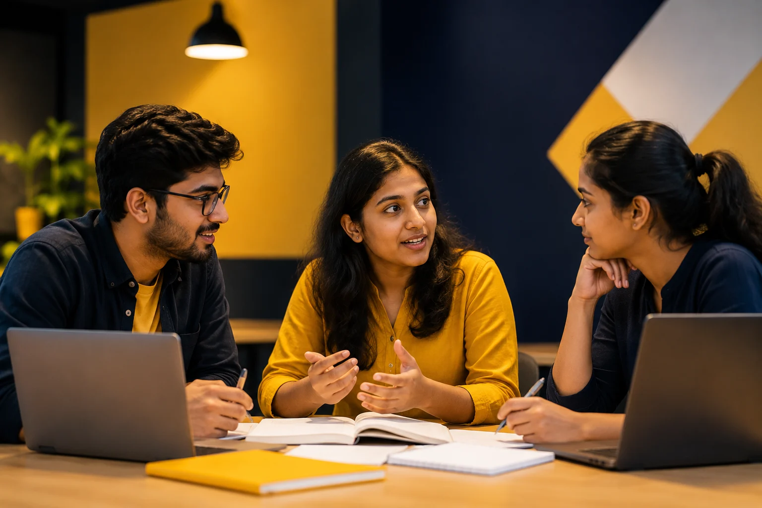 Student group discussion on IRDA curriculum